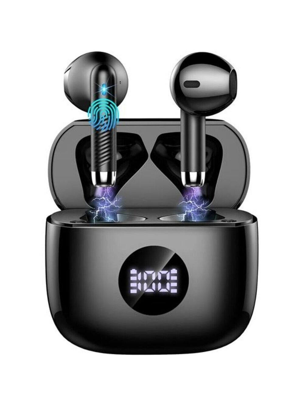 Bluetooth 5.4 Wireless Earbuds Noise Cancelling Mic LED Display Waterproof